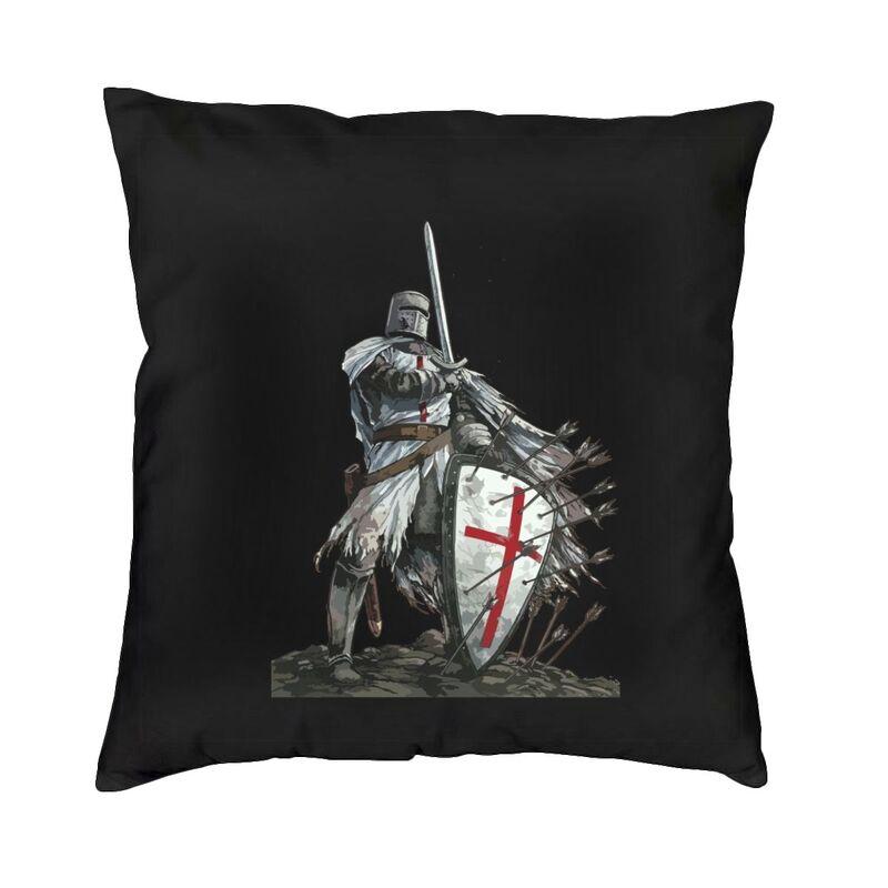 Mittelalterliches Tempelritterkreuz Kissenbezug 40x40cm Heimdekoration 3D-Druck Christlicher Kreuzritter Krieger Dekokissen