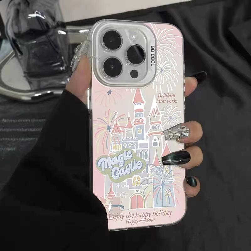 ins Dream Magic Castle Apple 11promax mobile phone case iPhone11 color silver 11IMD11PC11 large hole