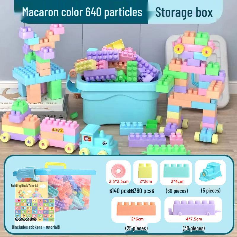 Versatile Large Particle Building Blocks Set for Children – DIY Interlocking Educational Toys for Early Learning