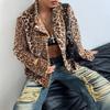 Women's European & American INS New Leopard Print Button-Down Lapel Coat