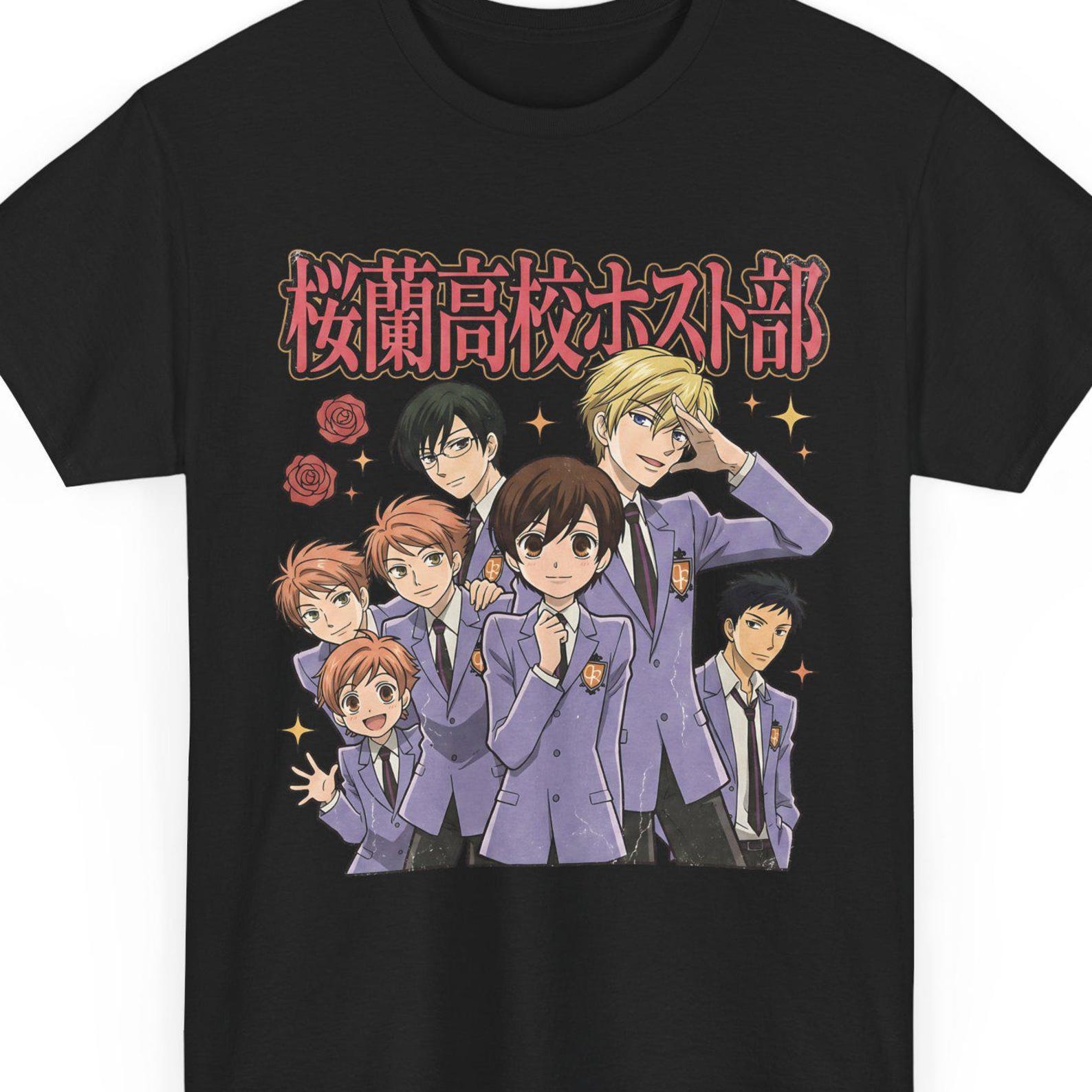 Ouran High School Host Club Vintage T Shirt, Shojo Anime Tee, Host Club Graphic Shirt 2XL