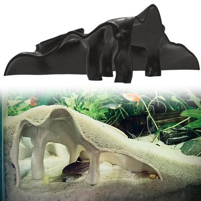 Durable 3D Printed Cave Faux Mangrove Root Natural-Look Decor Fish Hideout Hideout Decor Textured Root Style Tunnel Cave