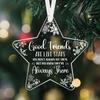 1/2pcs 2D Flat - Boho Style Acrylic Star Ornament - "Good Friends Are Like Stars" Inspirational Quote, Christmas Decorations