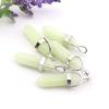 Crystal Hexagonal Column Pendant Popular Hexagonal Prism Bullet Luminous Stone Necklace Pendant N759