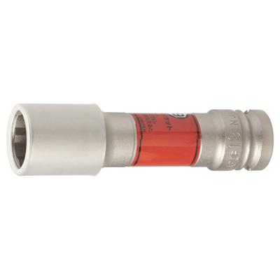 TONE Quick Fit Thin Long Foil Nut Socket with Protector Drive Angle Red Width Across Flats 19mm 4APQF-19LN 12.7mm (1/2")
