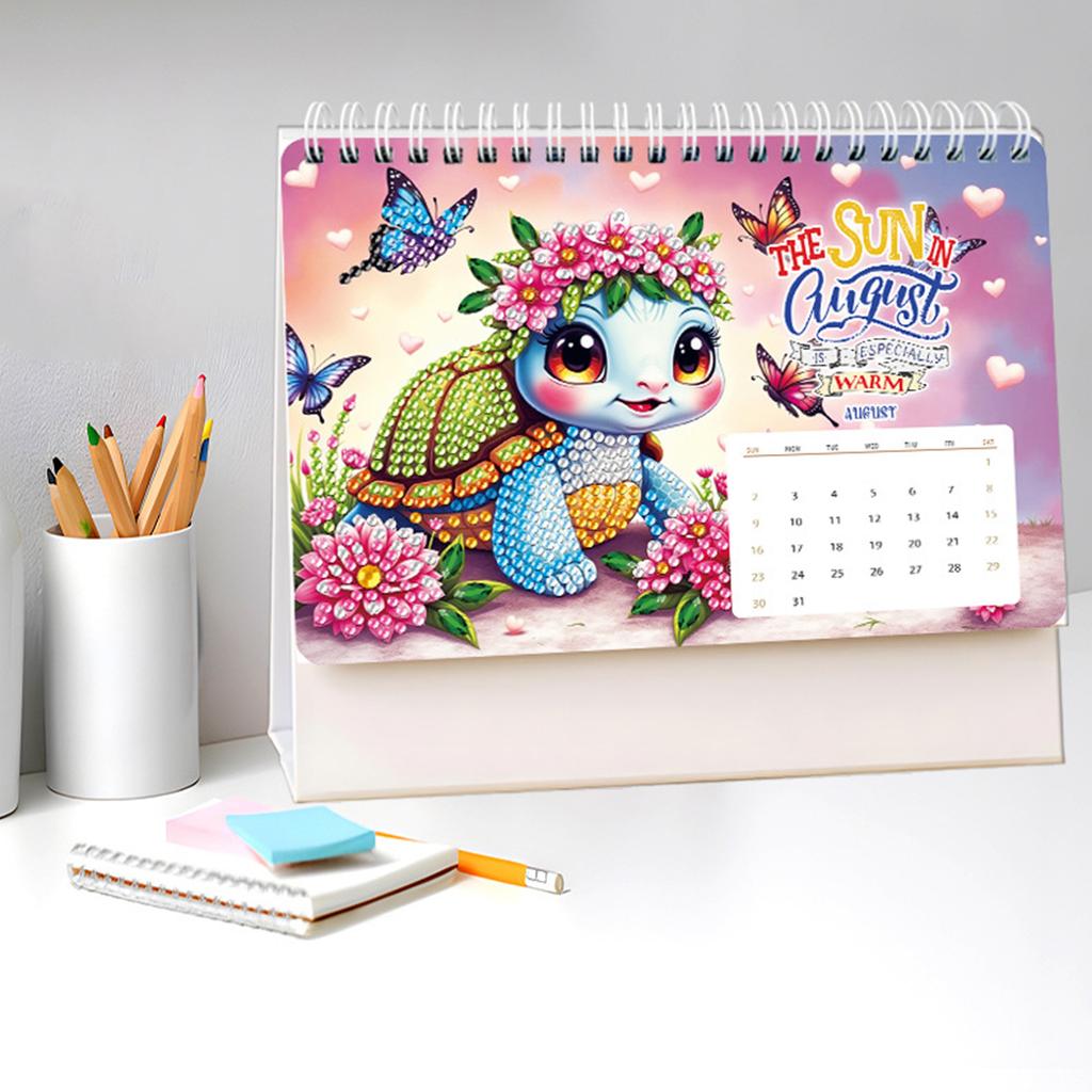 2026 New Cross-Border Calendar, 13 Sheets, Painting DIY Handmade Diamond Dotting, And Easy-to-Make Desk Calendar