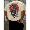 Unisex Unisex Tshirt Dragon With Red Sun Graphic Tee Harajuku Streetwear Aesthetic Casual Cotton Short Sleeve Tops