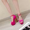 Fashion Eilyken Street Style Platform Buckle Strap Women Pumps Elegant Open Toe Stiletto High Heels Banquet Stripper Female Shoes