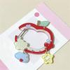 Cute Apple-Shaped Star Cloud Pendant Carabiner Mountaineering Buckle Acrylic Keychain Multipurpose Keyring Hook Bag Hanging Gift