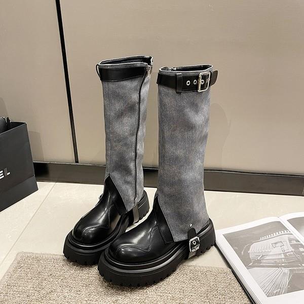 

Fashion Women s Boots Autumn Sexy Thigh High Heels High Sexy Boots-Women Shoes Round Toe Clogs Platform Luxury Designer Over-the-Knee 2 35