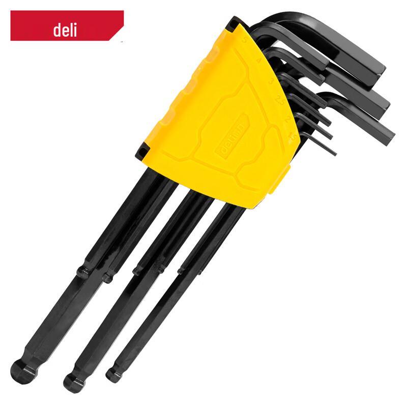 Deli DL232209H 9-Piece Extended Ball-End Hex Wrench Set