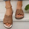 Summer new large-size platform slippers women's shoes one-size fish mouth slippers outer wear beach shoes