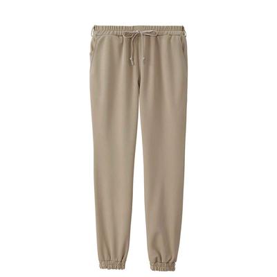 Nursery Jogger Pants with Elastic Hems for Slimming Legs, Backless, Fully Elastic Waist, Suitable for Nursing Care, Size M, Beige, 9583212A