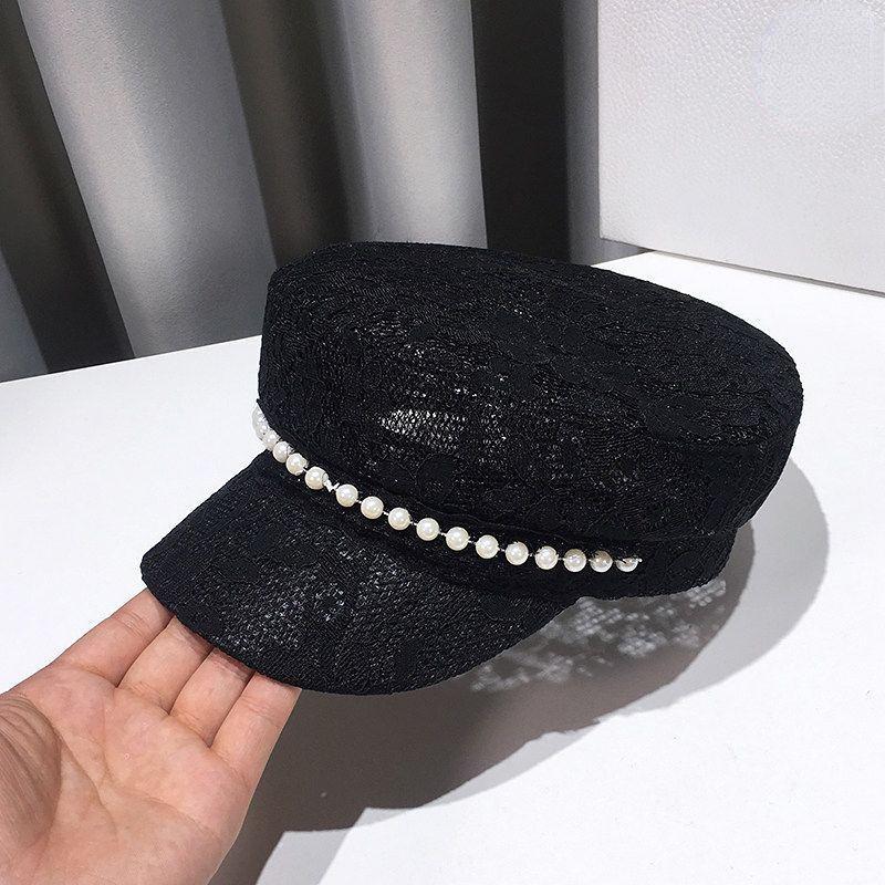 

Сетчатая женская кружевная кепка с остроконечным принтом Baker News для мальчиков, плоская выдалбливаемая кепка чёрный