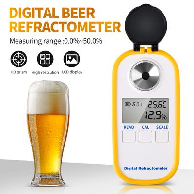Precision Digital Alcohol Refractometer ATC Alcohol Tester 0-80% Spirit Alcohol Meter 0-50% Beer Grape Wine Refracto Meter