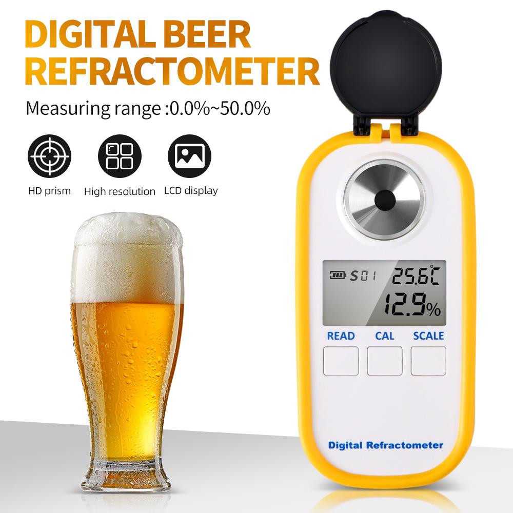 Refractometru Digital Alcool 0-80% Metru Alcool Spirit Afișaj LCD pentru Alcool Spirit 0-50% Bere Vin de Struguri Refractometru