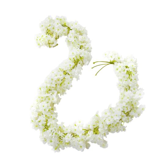 70.8" Cherry Blossom Flowers Garland Artificial Pink Flower Vine Hanging Faux Silk Flower Garland for Home Wedding Garden Party Arch Decor