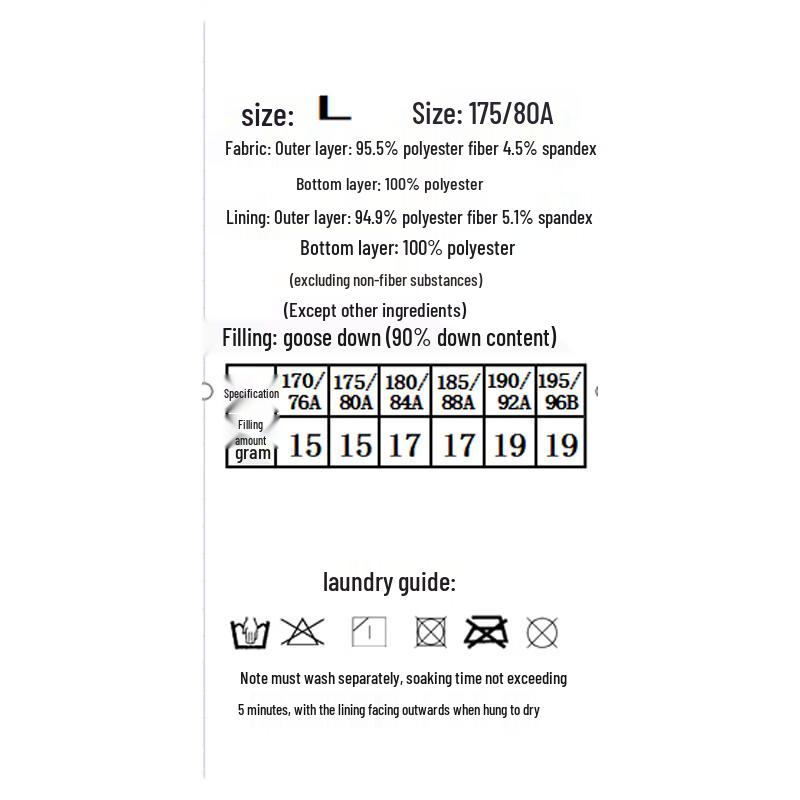 XueZhongFei Men's Straight-Leg Goose Down Thermal Pants