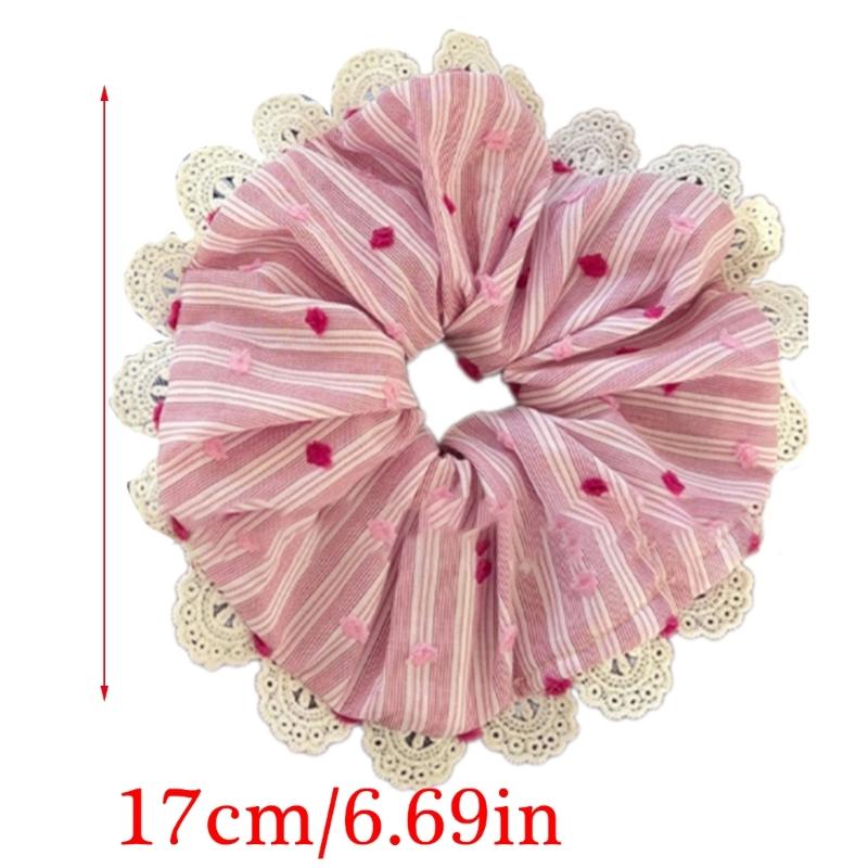 Lace Hair Rope Hair Bun Scrunchies Elastic Hair Rope Big Hair Scrunchy Heavy Duty HairBands Female Accessories