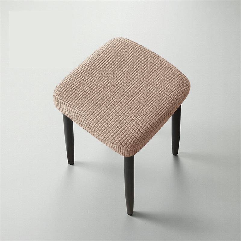 1/4pcs Polar Fleece Stool Cover Durable Elastic Non-slip Chair Seat Protector Slipcover Nordic Style Square Protective Case