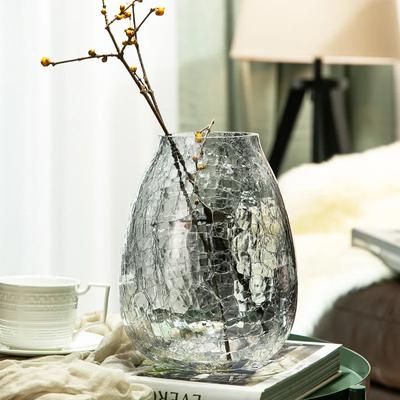 Light Luxury Lucite Ice Flower Γυάλινο Βάζο Αμερικάνικη διακόσμηση σπιτιού Διαφανές βάζο λουλούδι Διακόσμηση σαλονιού Κεχριμπάρι βάζο