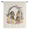 Osterhasen-Ei-Blumen-Tüllvorhänge für Wohnzimmer, Schlafzimmer, Voile, transparenter Vorhang, Fenster, Heimdekoration, Vorhänge
