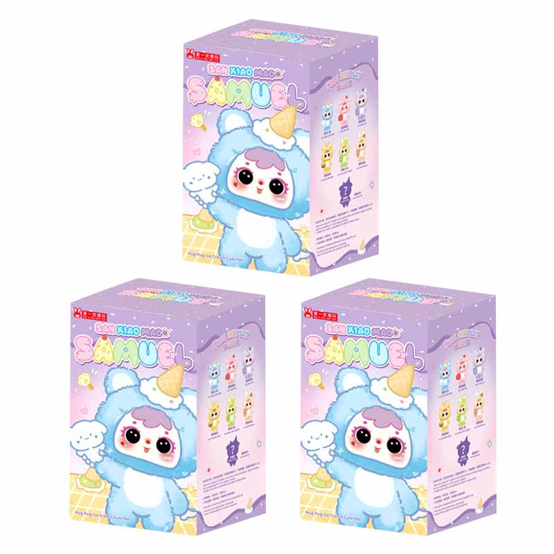 Samuel Hug Hug Eis Niedliche Haustier-Serie Blind Box Niedliche Puppe Mit Einem Mini Magnetischen Souvenir Rucksack Anhänger Mystery Box Lustiges Geschenk