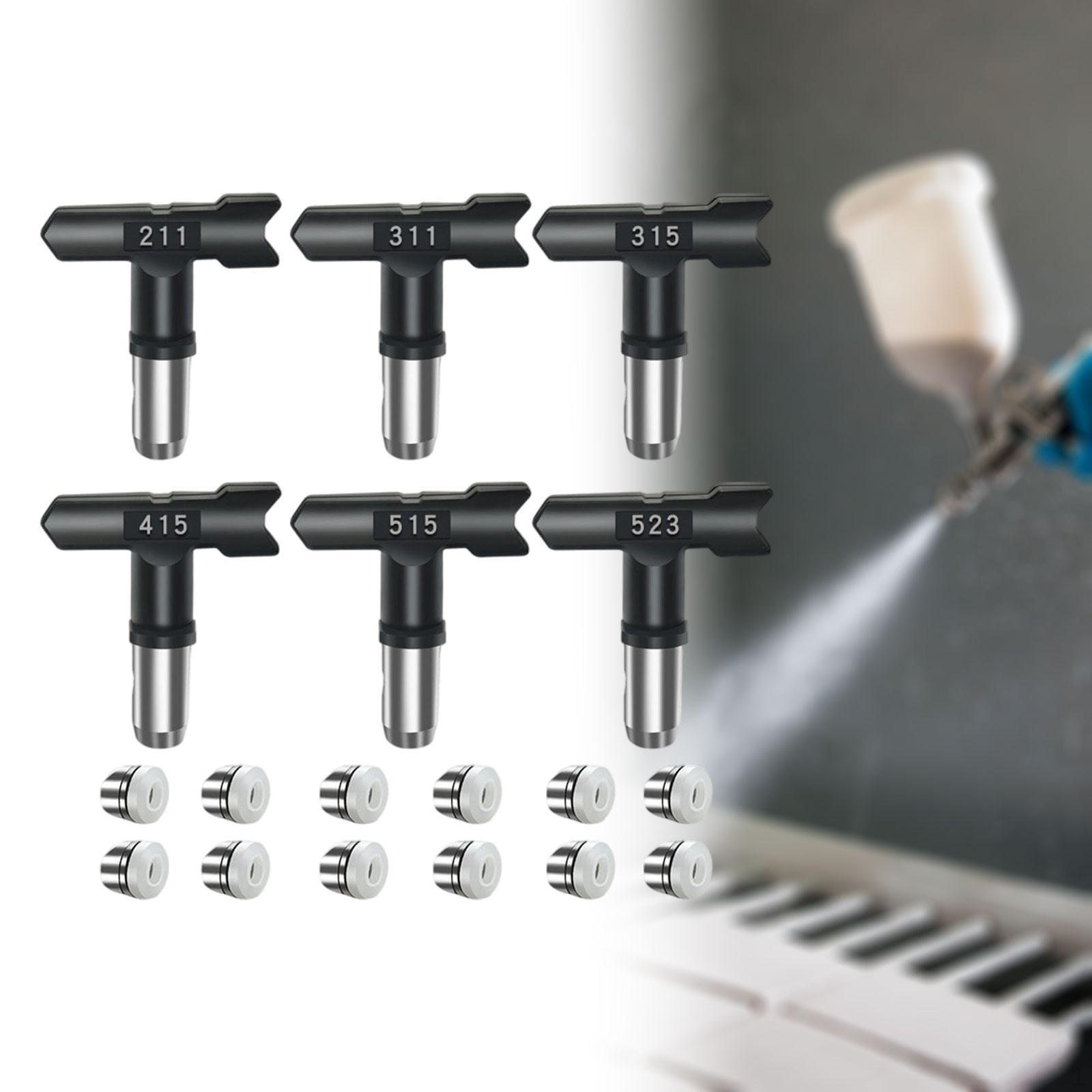 

Наконечники для безвоздушного распылителя краски Высокая производительность Простота установки Прочный реверсивный распылительный наконечник для 6Pcs