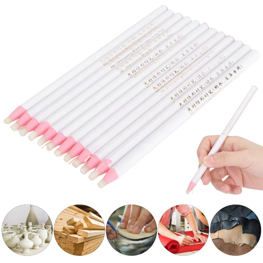 24pcs Multi-Functional Fabric Marking Pencil White Tailor Chalk Pencil  For Tailor