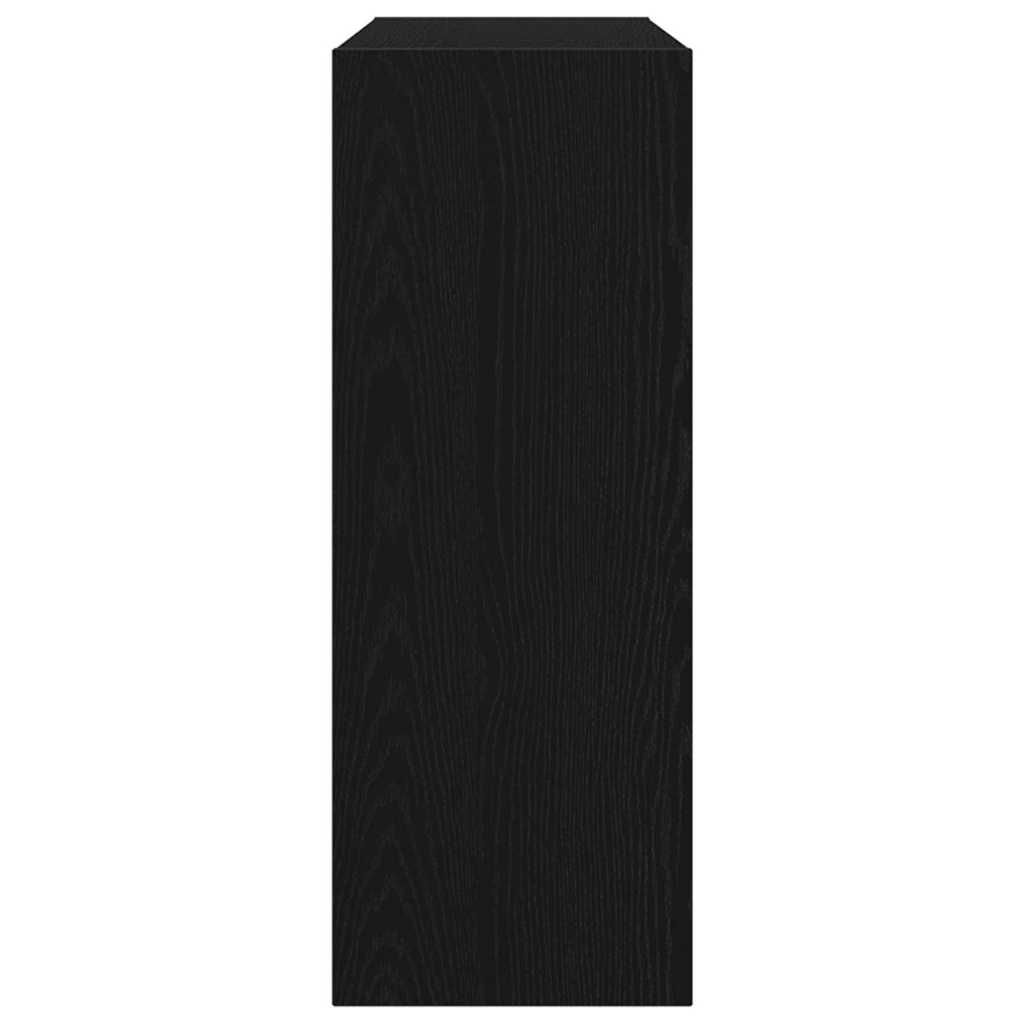 Console Table Black Oak Effect 105 X 30 X 80 Cm
