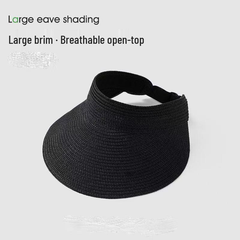 Ultraviolet Protection Wide Brim Sun Visor Hat for Summer Beach and Travel.