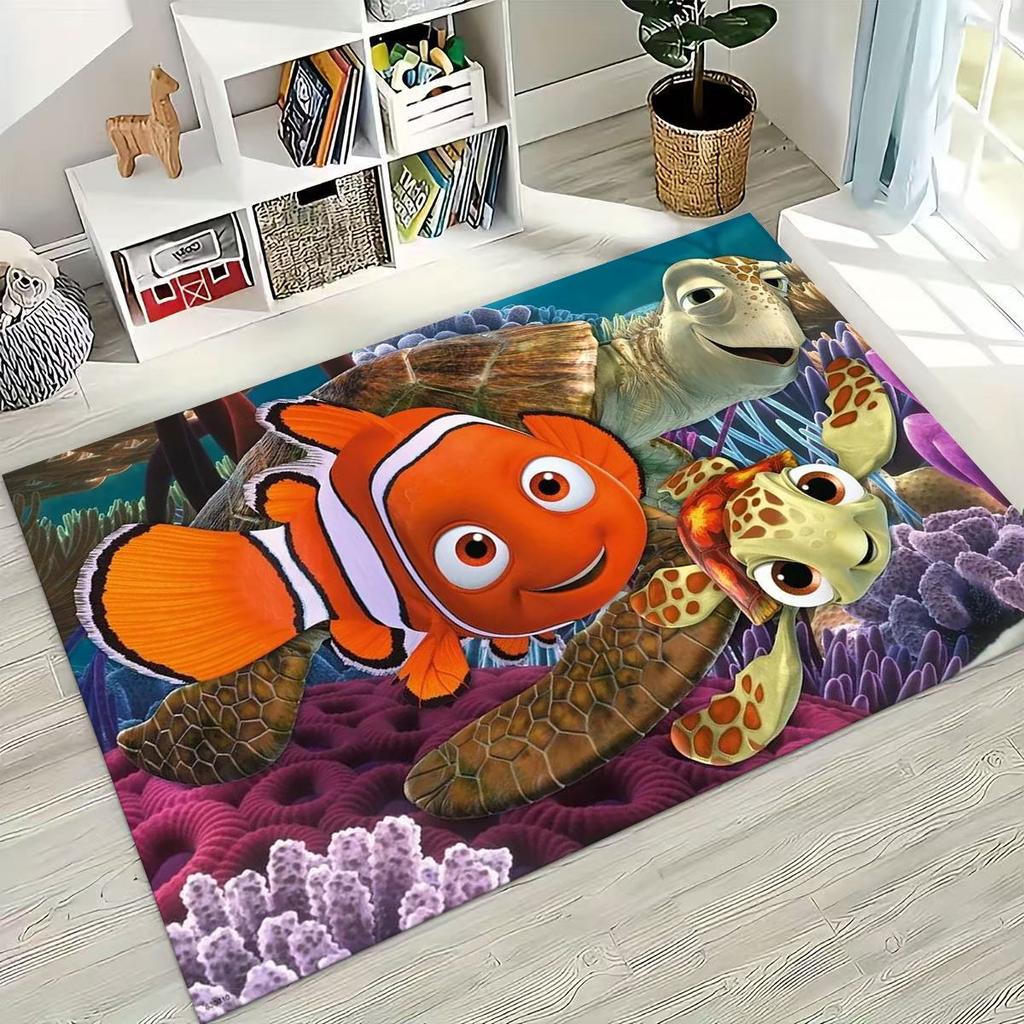 3D kreslený koberec Podmořský svět Hledá se Nemo pro ložnici, obývací pokoj, pohovku, dekorace na vchodové dveře domu, velká protiskluzová podlahová rohožka pro děti, dárek