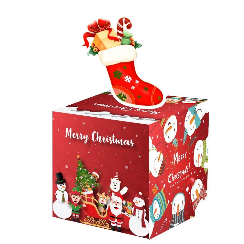 Money Roll Pull Out Christmas Money Box Christmas Stockings Design Cash Gift Box  New Year