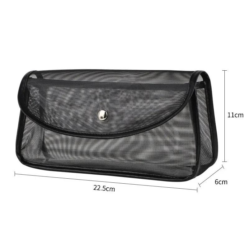 Makeup Brush Travel Bag Portable and Simple Makeup Storage Bag Mesh Design Large Capacity High-capacity Portable Makeup Pouch