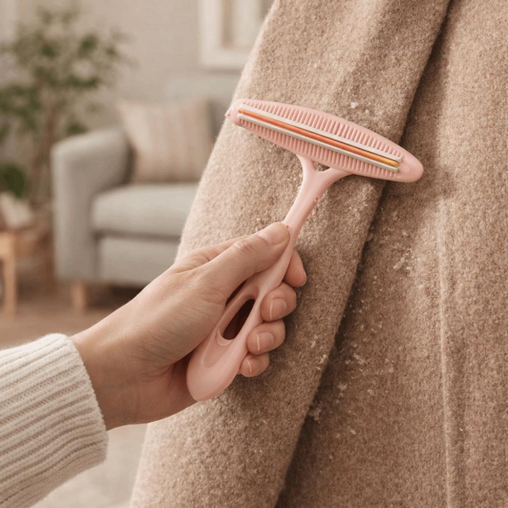Manual Clothing Scraper Portable Pet Hair Remover Lint Remover Cleaning Lint Brush  Upholstery Care
