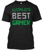 Worlds Best Gamer Gaming Video T Shirt Made In the USA Size S To 5XL