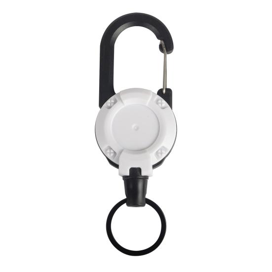 1/8Pcs Retractable Keychain with Steel Wire Rope Carabiner Badge Reel Holder Clip Key Ring Heavy Duty Outdoor Camping Climbing Anti-lost Buckle