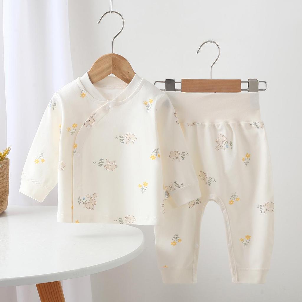 Neugeborenen Reiner Baumwolle Herbst & Frühling Hochtailliert Bauchschutz Outfit