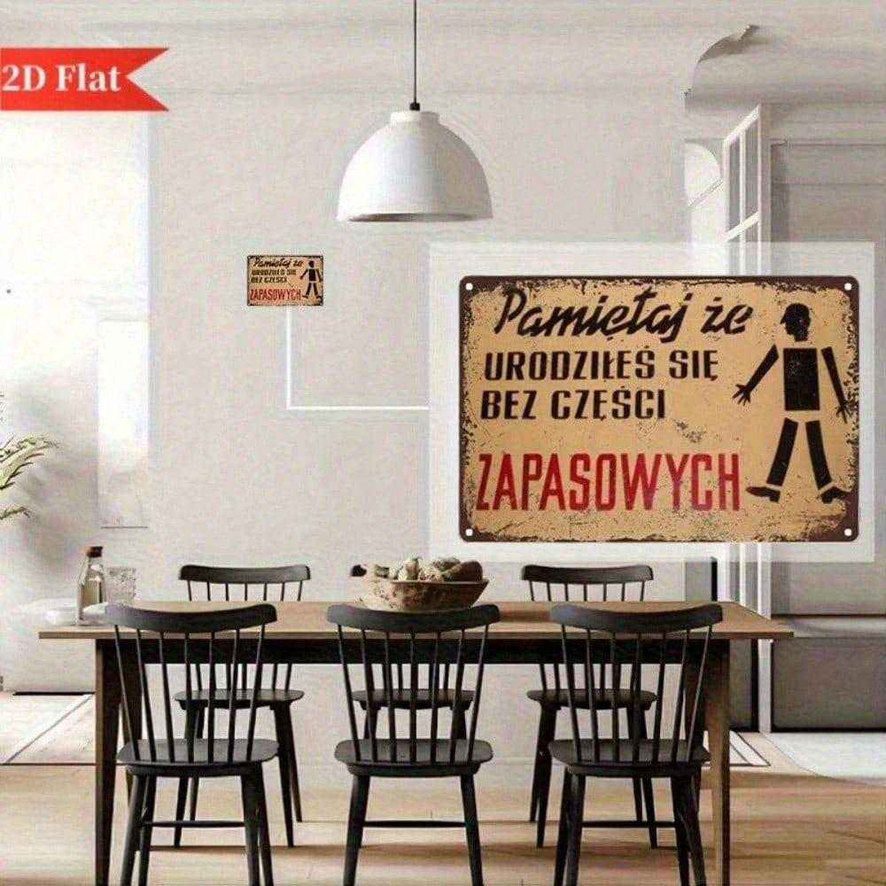 Vintage Metal Tin Sign Garage Decor Wall Art Safety First Warning Poster