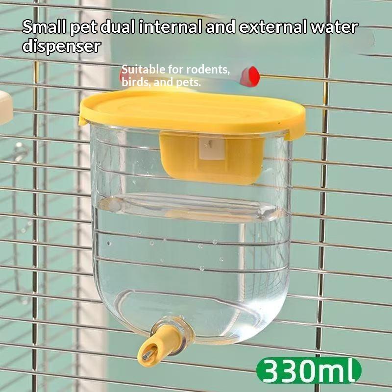 Bebedouro Automático para Pássaros Pin-Touch Sem Gotejamento Grande Capacidade 330ml Pele de Tigre Papagaio Myna Alimentador de Água Gaiola de Pássaro Suprimentos para Pendurar