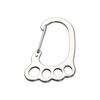 4 Keyrings Waist Hanging Silver Color Car Key Clip Car Keyring Key Ring Holder Big Feet Key Chain