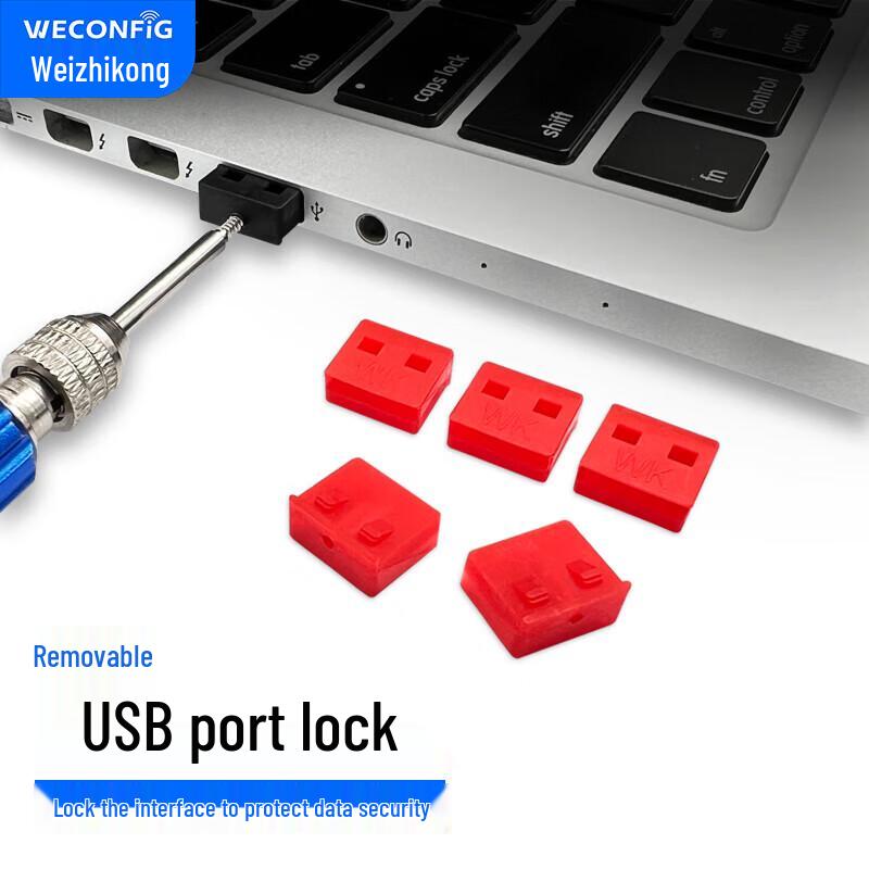 USB Port Security Locks and Dust Plugs