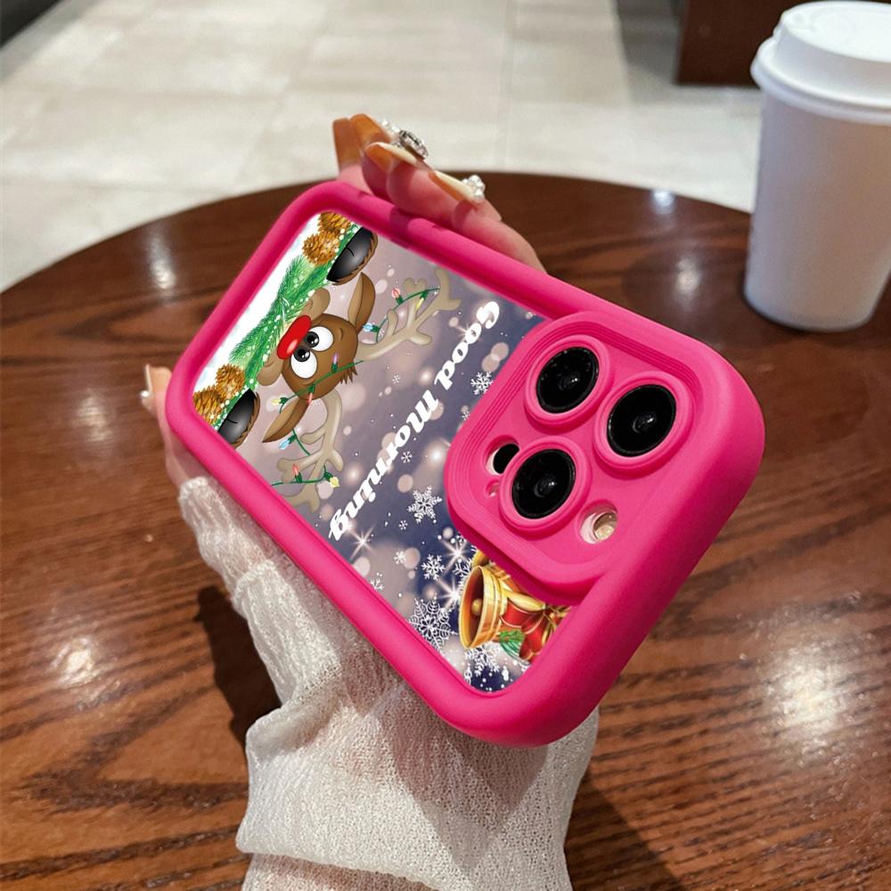 

N106 Мягкие чехлы для телефонов с изображением ангельских глазок на Новый год и Рождество для iPhone 16, 15, 14, 13, 11, Pro Max, 8, 7, 6s Plus, 12 mini, XR, XS Max SE, противоударный чехол for iPhone 16 Pro Max