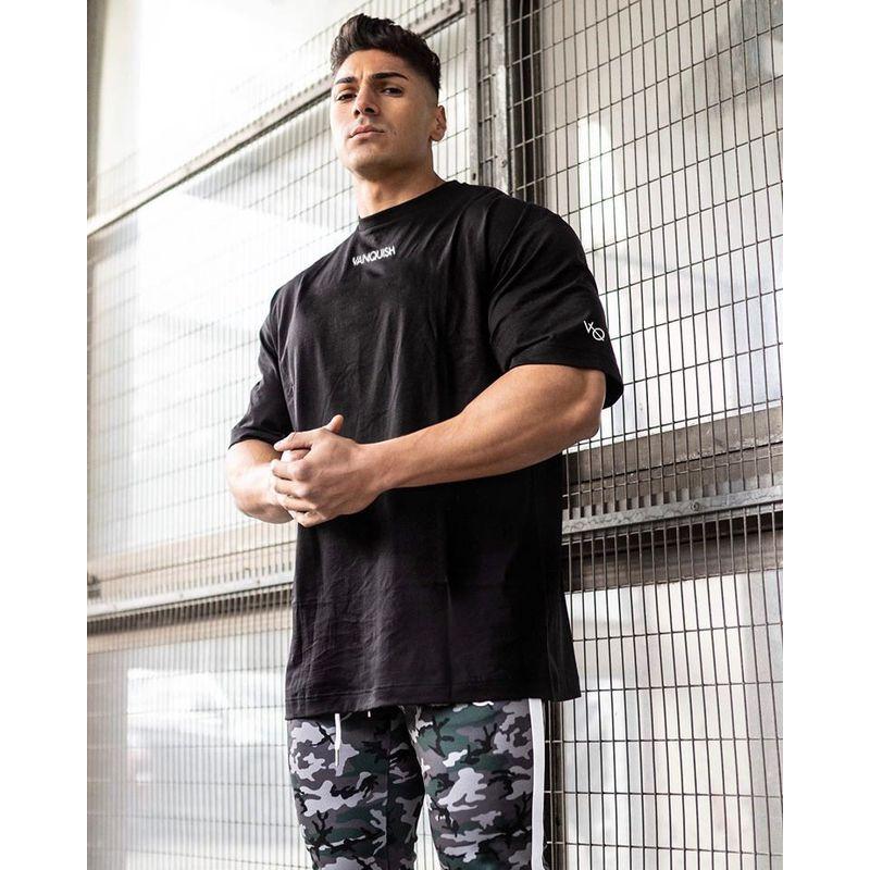 European and American Loose Male Brother Casual Muscle Cotton Short Sleeve
