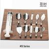 3D Stainless Steel Jelly Flower Piping & Carving Tool for Baking