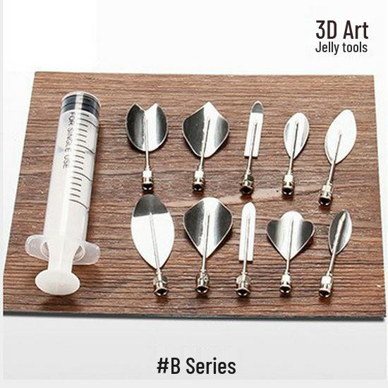3D Stainless Steel Jelly Flower Piping & Carving Tool for Baking