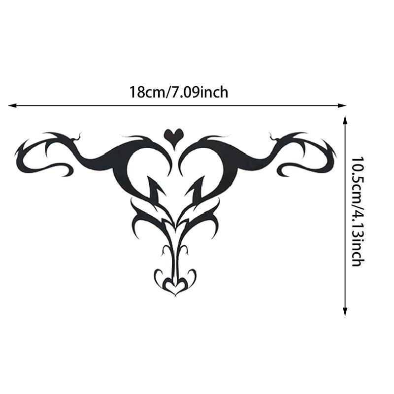 2 Foi Sex Tatuaj Temporar Impermeabil Tatuaj Aripă Pe Picior Braț Spate Tatuaje Sex Tatuaj Flash Stick Tatuaje False Pentru Bărbați Femei