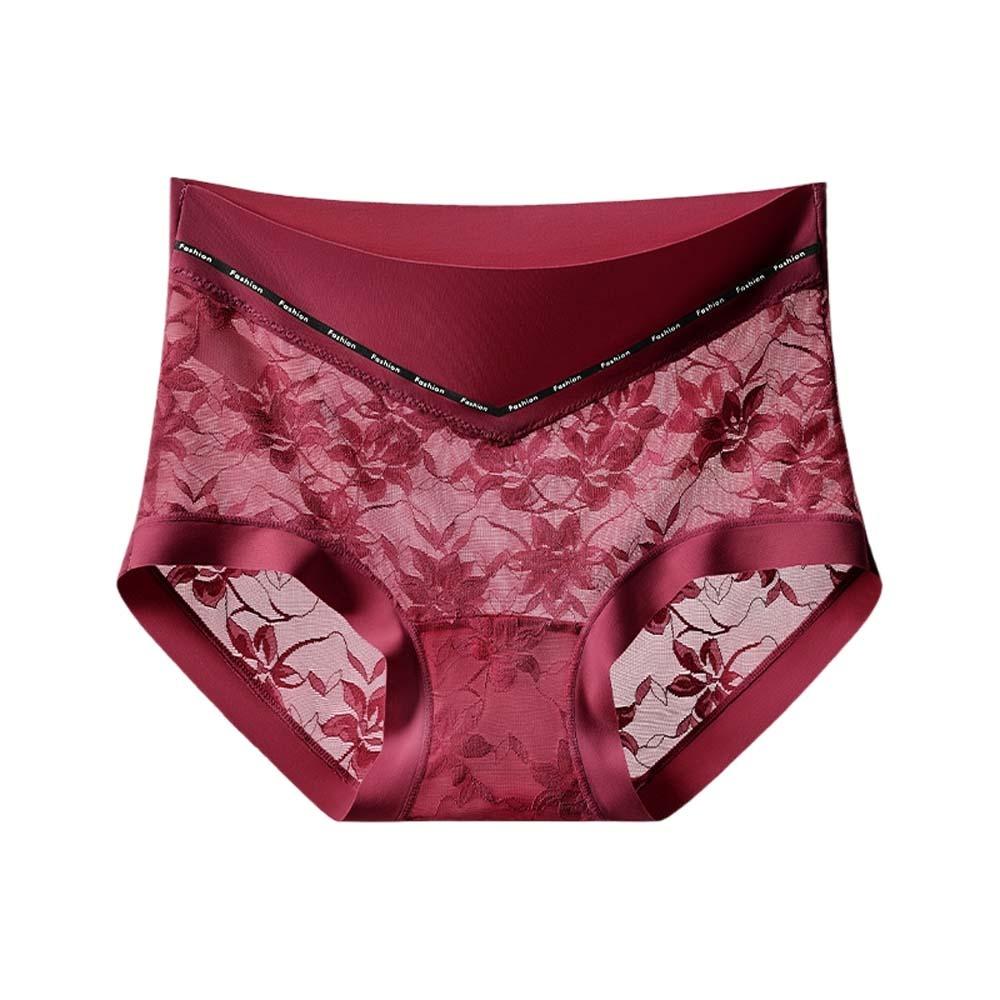 

Корректирующее белье Тонкие кружевные трусики Утягивающие живот Поднимающие ягодицы Трусы Моделирующее белье для похудения Послеродовое XXL вино красного