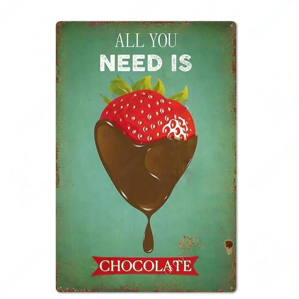 Metal Tin Signs Plaque Chocolate Fortin Wall Decoration Vintage Iron Painting Art Posters for Man Cave Home Cafe Garden Club Bar