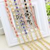 Braided Beads Female Belts for Women Pearl Bead Big Beaded Waist Belt Chain Pearl Waist Chain
